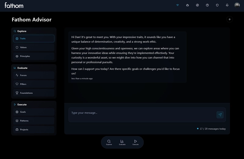 Fathom AI coaching assistant with personalised context and recommendations